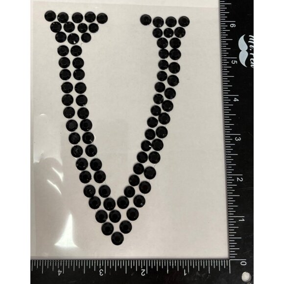 Recollections Halloween Bling Rhinestone Gem Embellishment Letter V 422467 - Picture 3 of 3